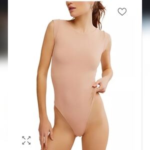NWT Free People Women's Clean Lines Boat Neck Bodysuit Size L/XL